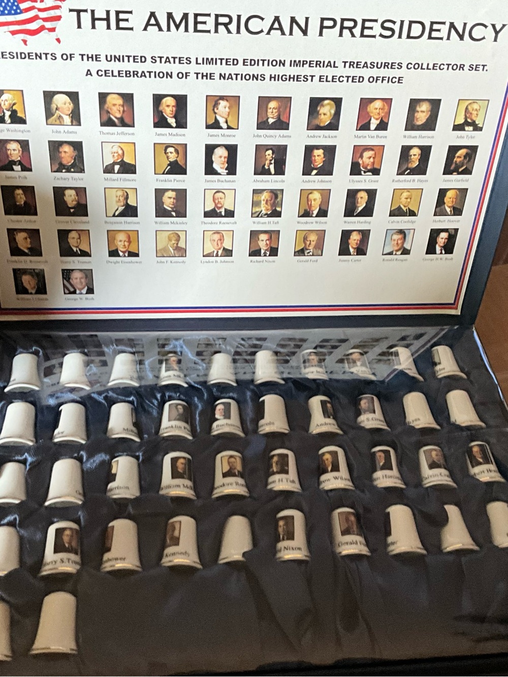 Presidential Collector Thimble Set - White